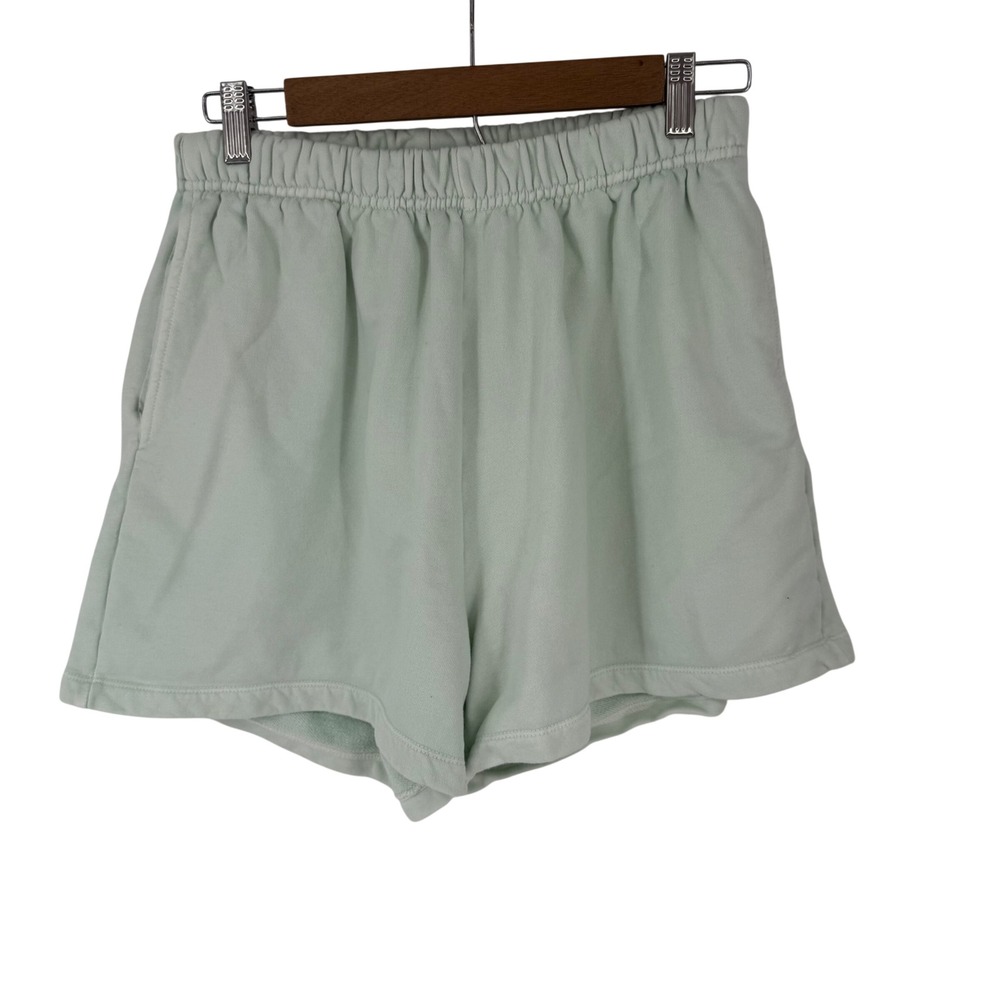 Daily Drills Sweat Shorts Women M/L Mint Green High Rise Cotton Relaxed